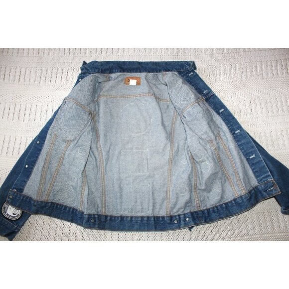 Vintage Levi's Boys scouts Patches Denim Jacket Size 40 cotton Made In USA - Picture 9 of 15